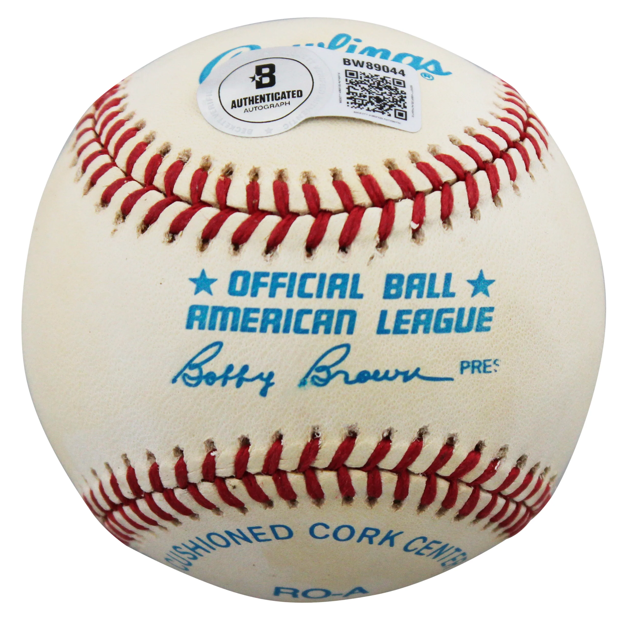 Yankees Yogi Berra Authentic Signed Bobby Brown OAL Baseball BAS #BW89044 - Image 8