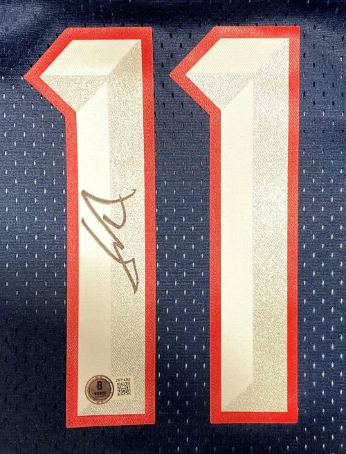 Yao Ming Signed Houston Rockets 2002-03 M&N Hardwood Classics Jersey BAS - Image 2