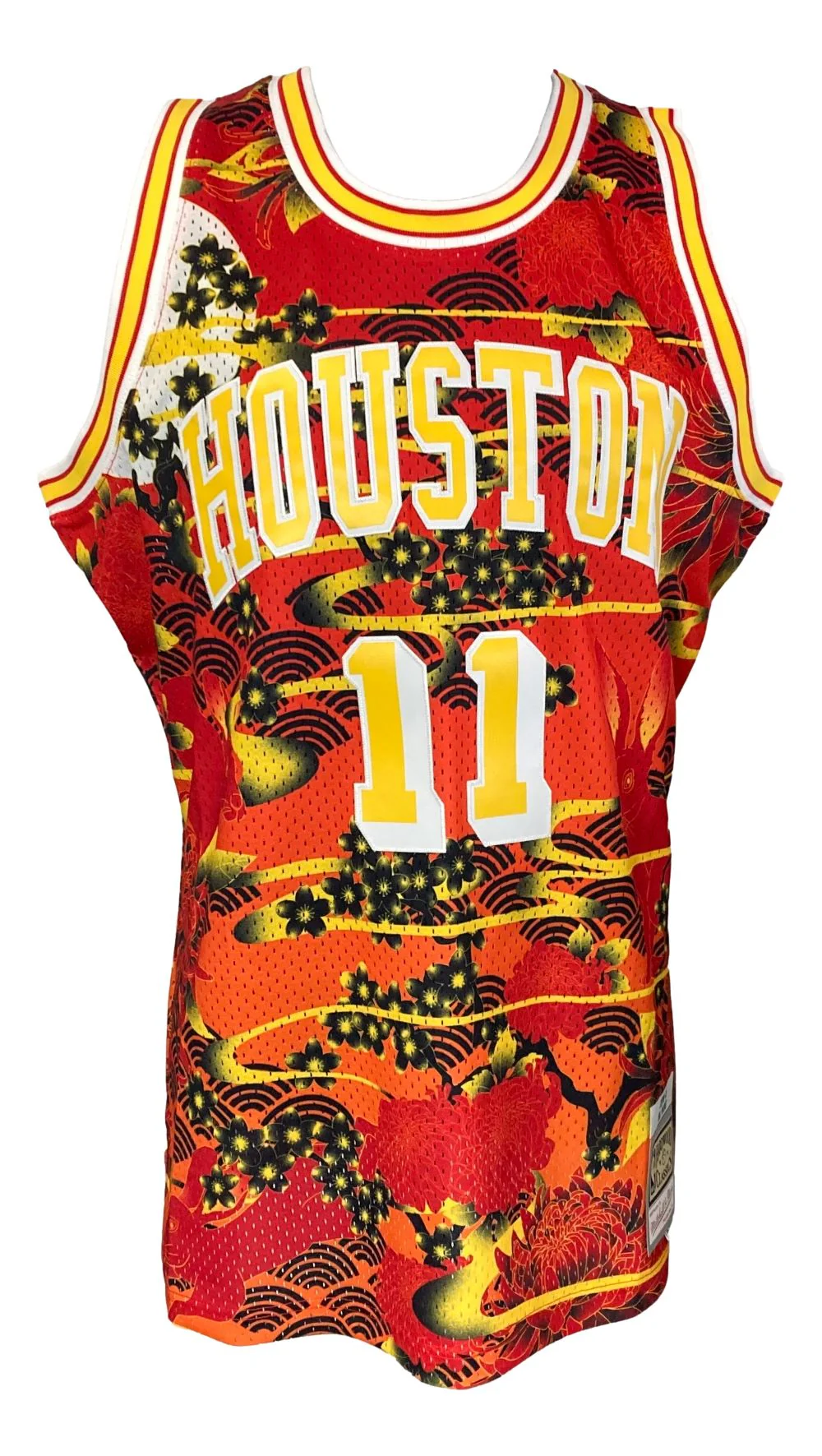 Yao Ming Signed Houston Rockets 2004-05 M&N Hardwood Classics Jersey BAS - Image 3