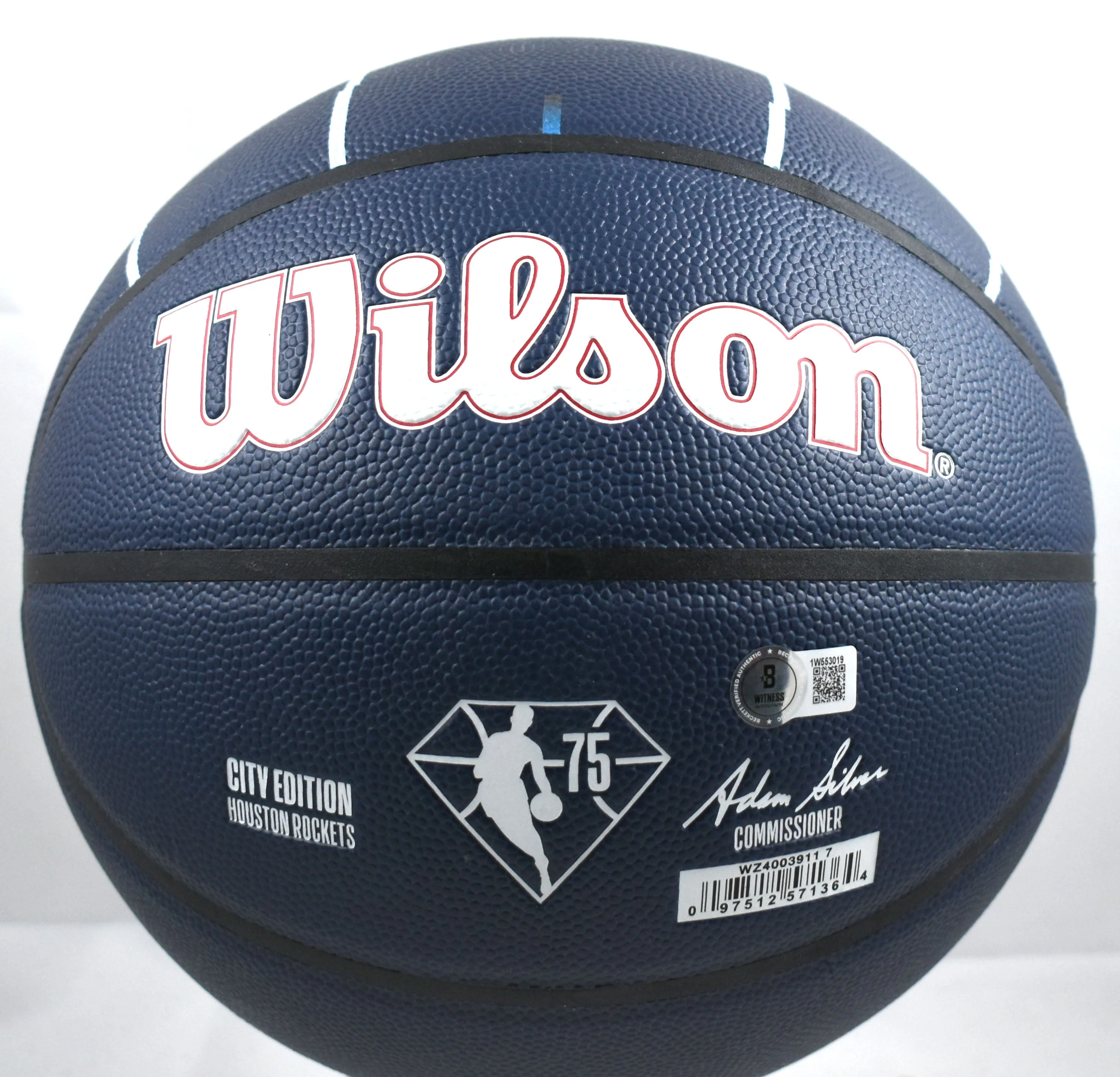 Yao Ming Signed NBA Rockets City Edition Wilson Basketball - Beckett W Holo - Image 3
