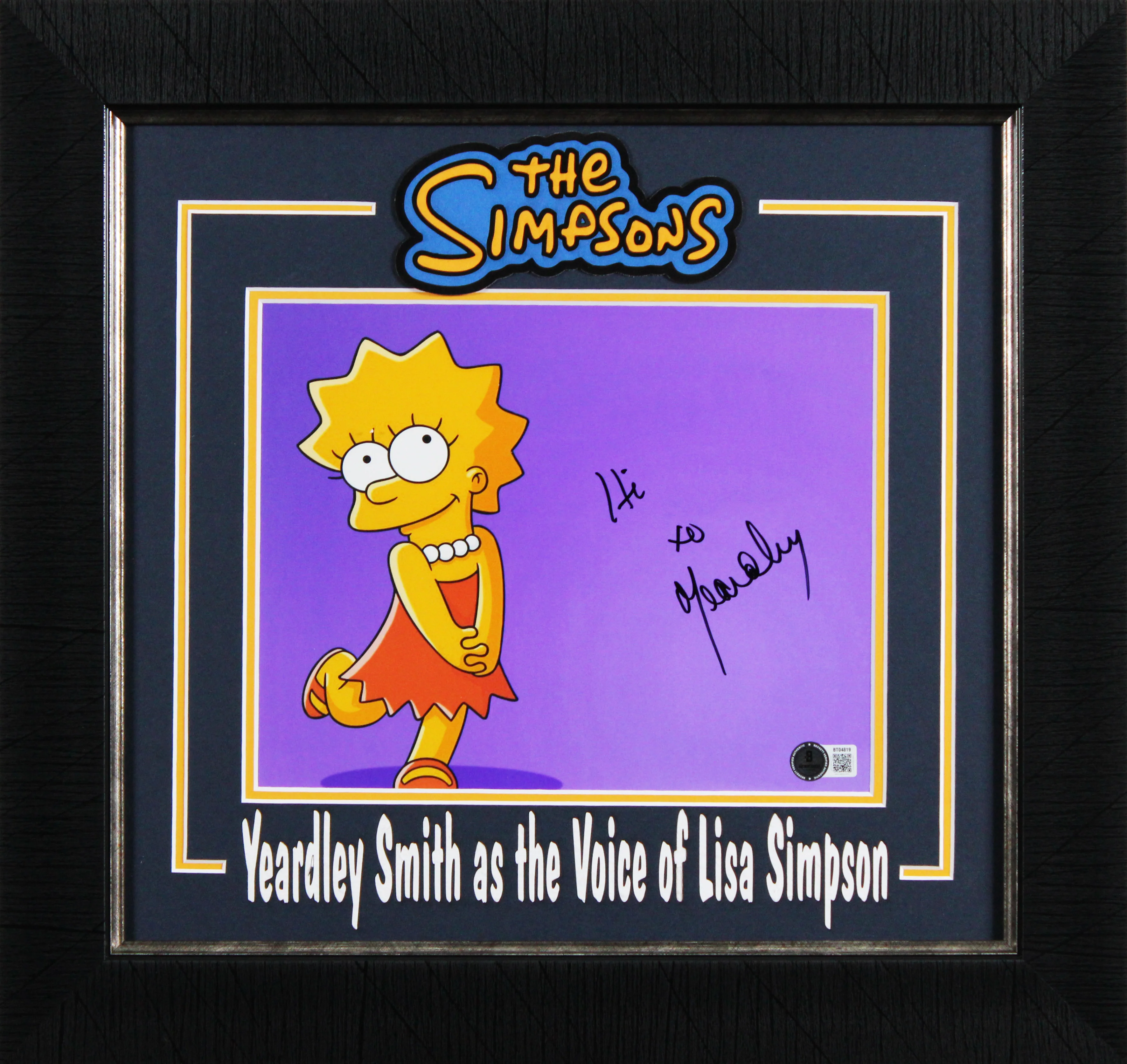 Yeardley Smith The Simpsons Authentic Signed 8x10 Framed Photo BAS #BT04819 - Image 2
