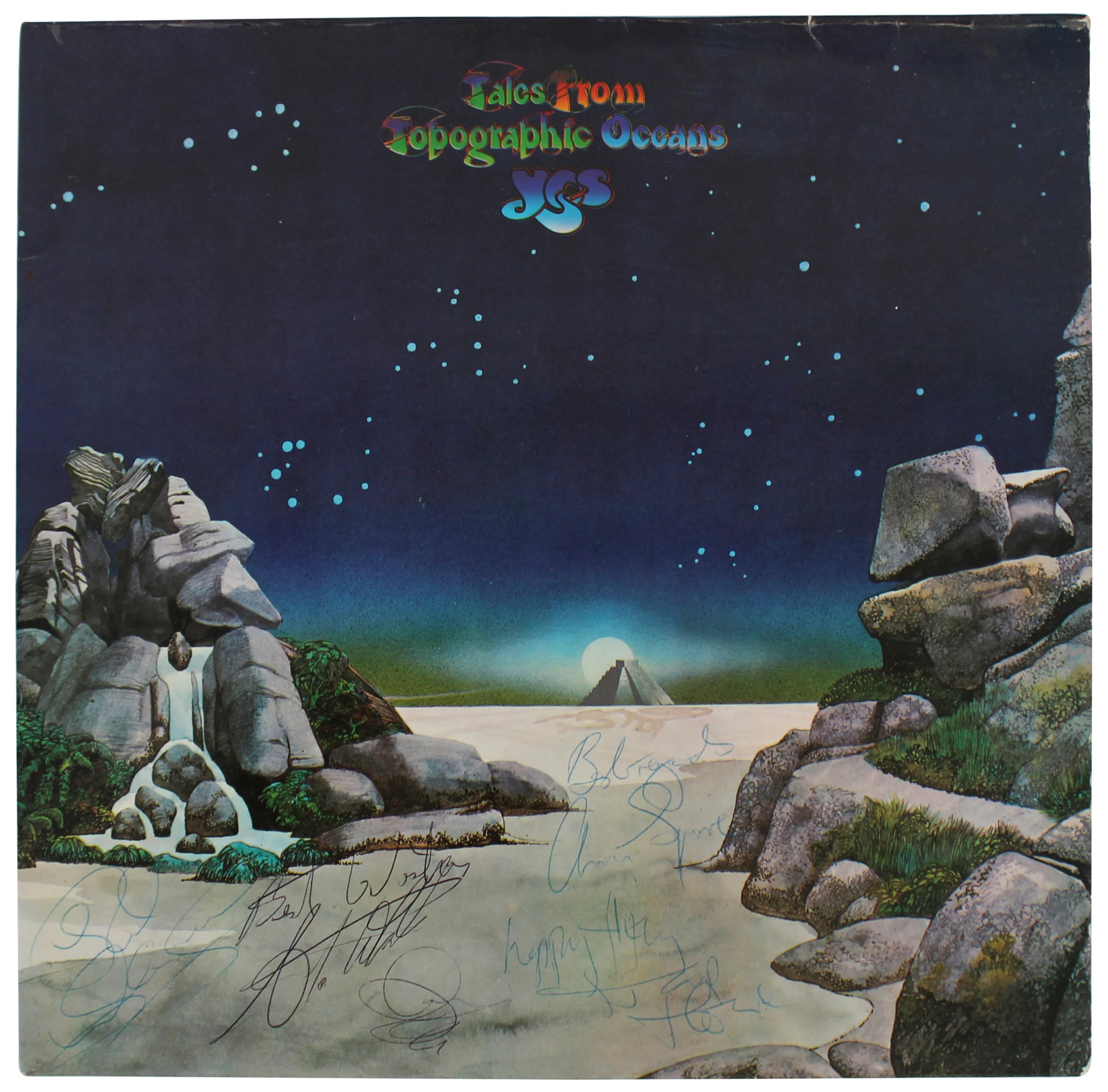 Yes (4) Anderson Squire Wakeman & Howe Signed Album Cover W/ Vinyl BAS #AC26842 - Image 3