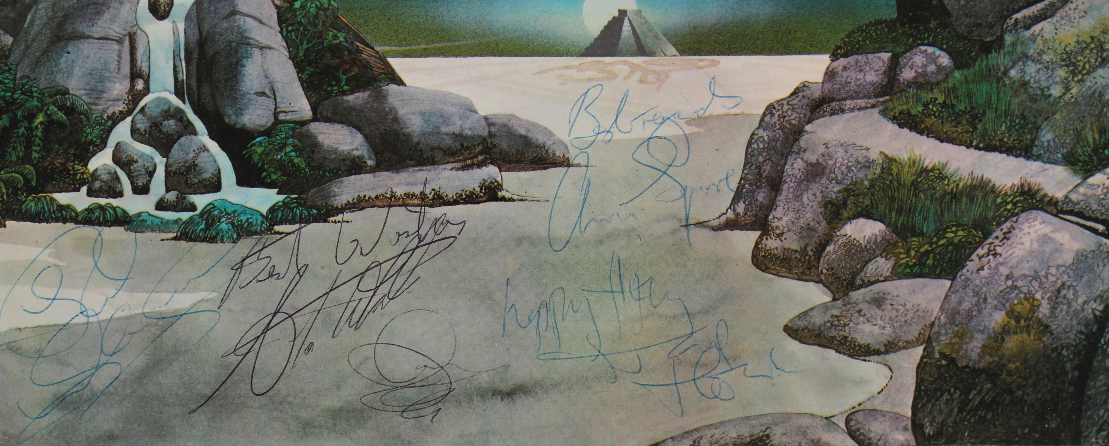 Yes (4) Anderson Squire Wakeman & Howe Signed Album Cover W/ Vinyl BAS #AC26842 - Image 4