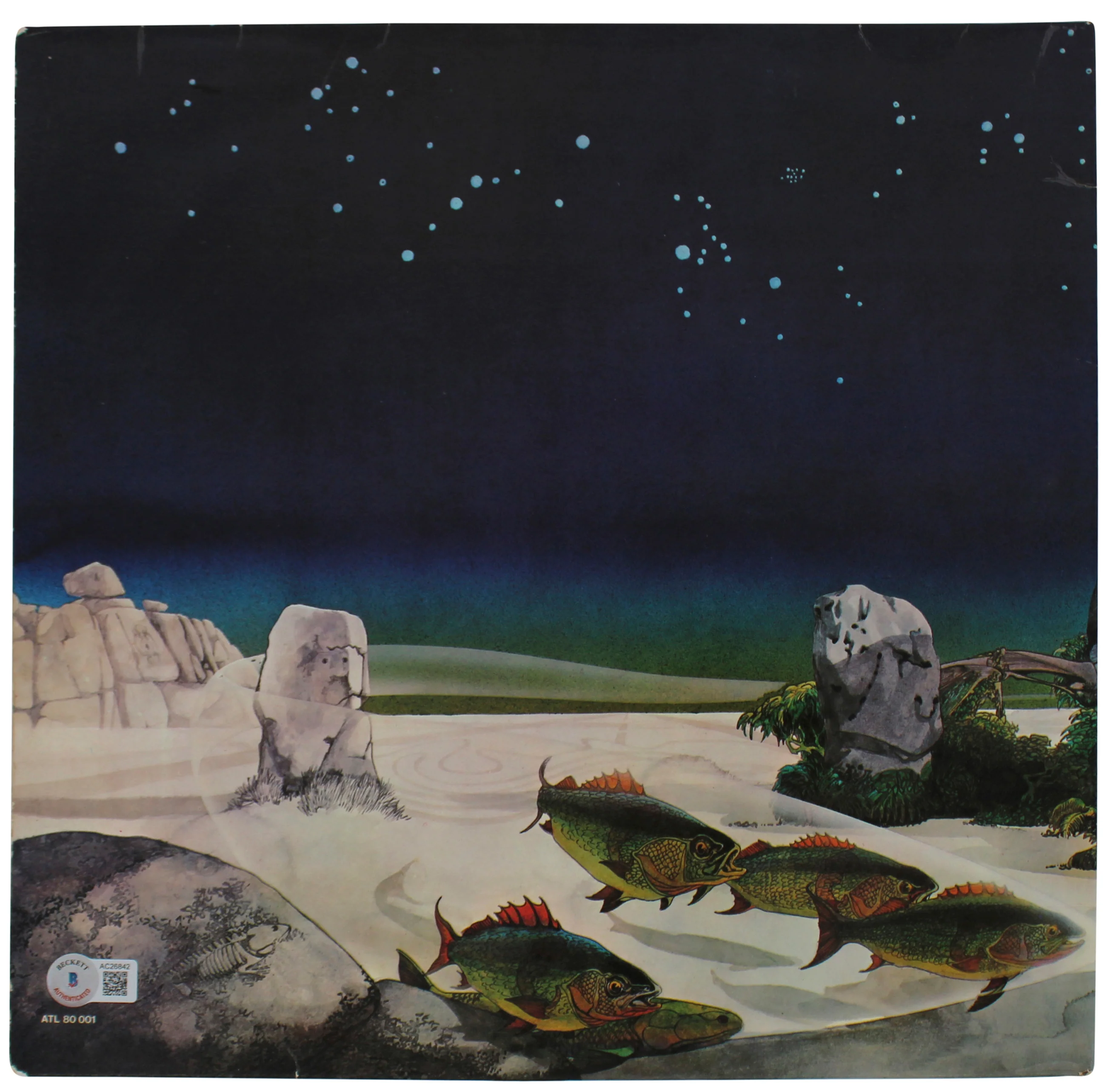 Yes (4) Anderson Squire Wakeman & Howe Signed Album Cover W/ Vinyl BAS #AC26842 - Image 5
