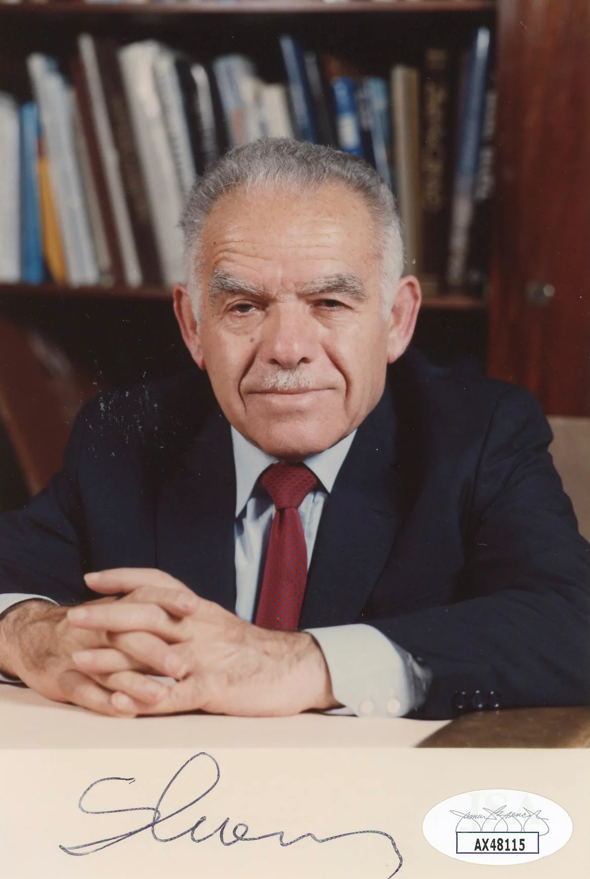 Yitzhak Shamir Former Prime Minister of Israel Signed 4x6 Photo JSA #AX48115 - Image 2
