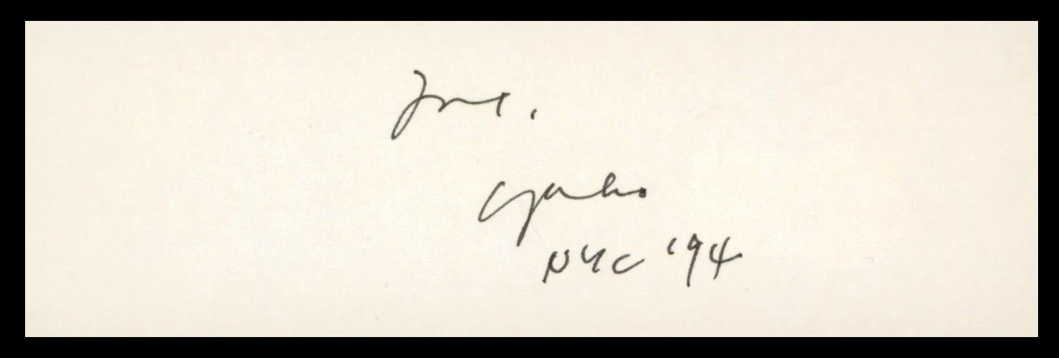 Yoko Ono Musician "NYC '94" Authentic Signed 1.5x5 Cut Signature BAS #AD70381 - Image 2
