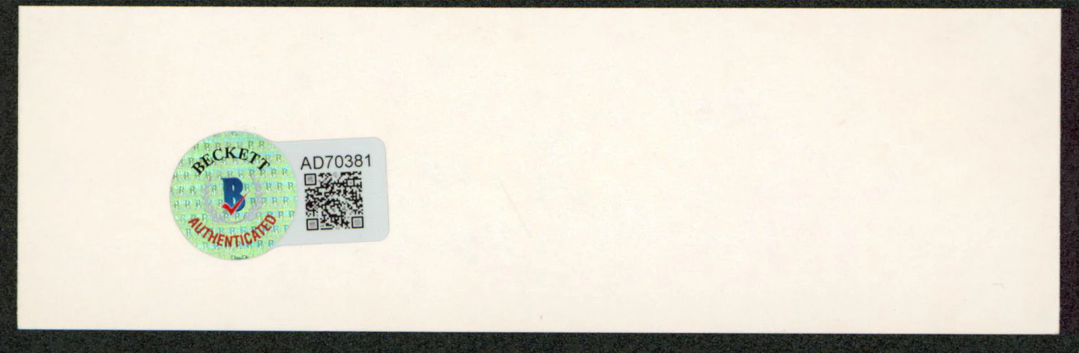 Yoko Ono Musician "NYC '94" Authentic Signed 1.5x5 Cut Signature BAS #AD70381 - Image 3