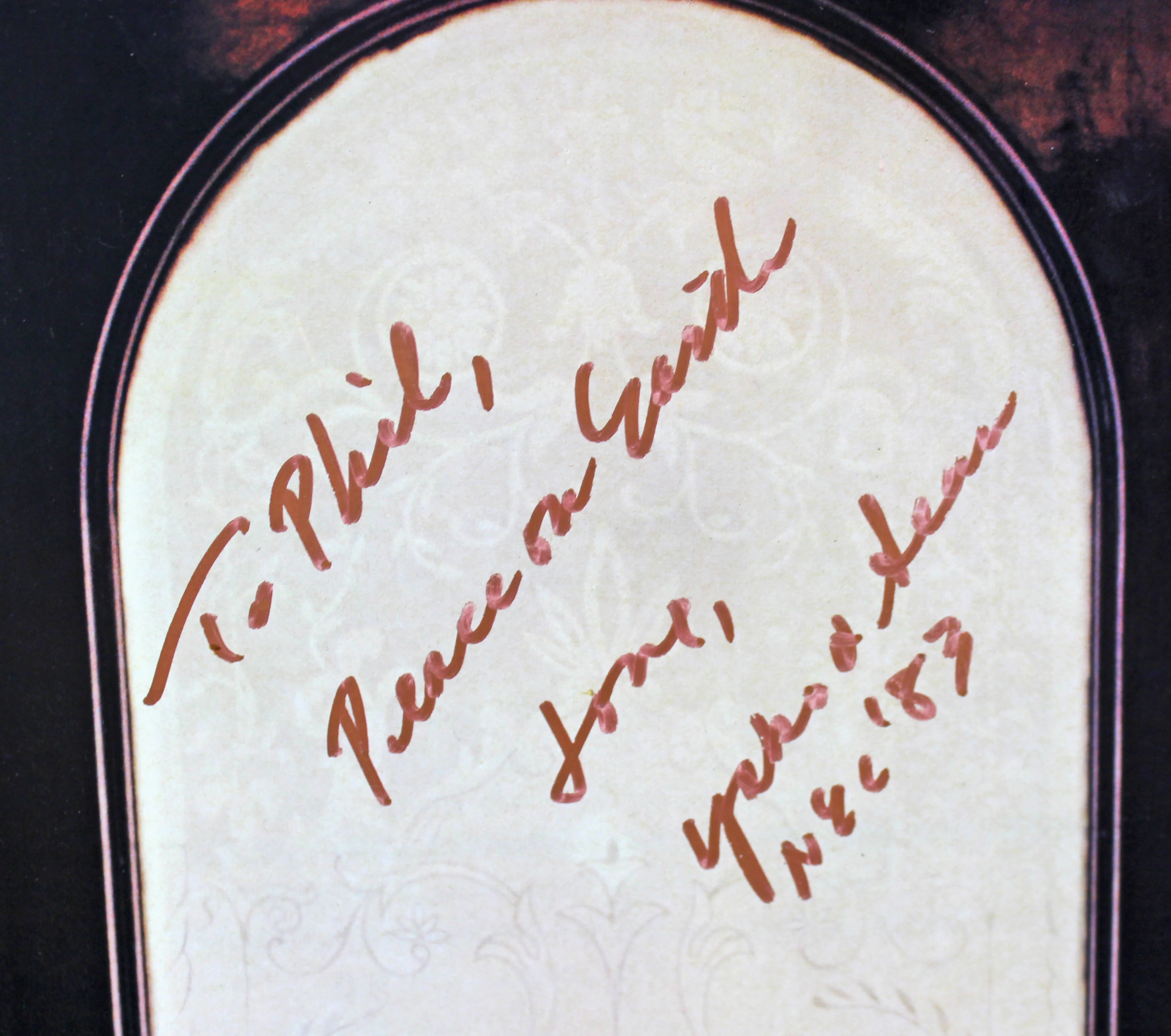Yoko Ono "To Phil, Peace & Love" Signed Heart Play Album Cover BAS #A39328 - Image 3