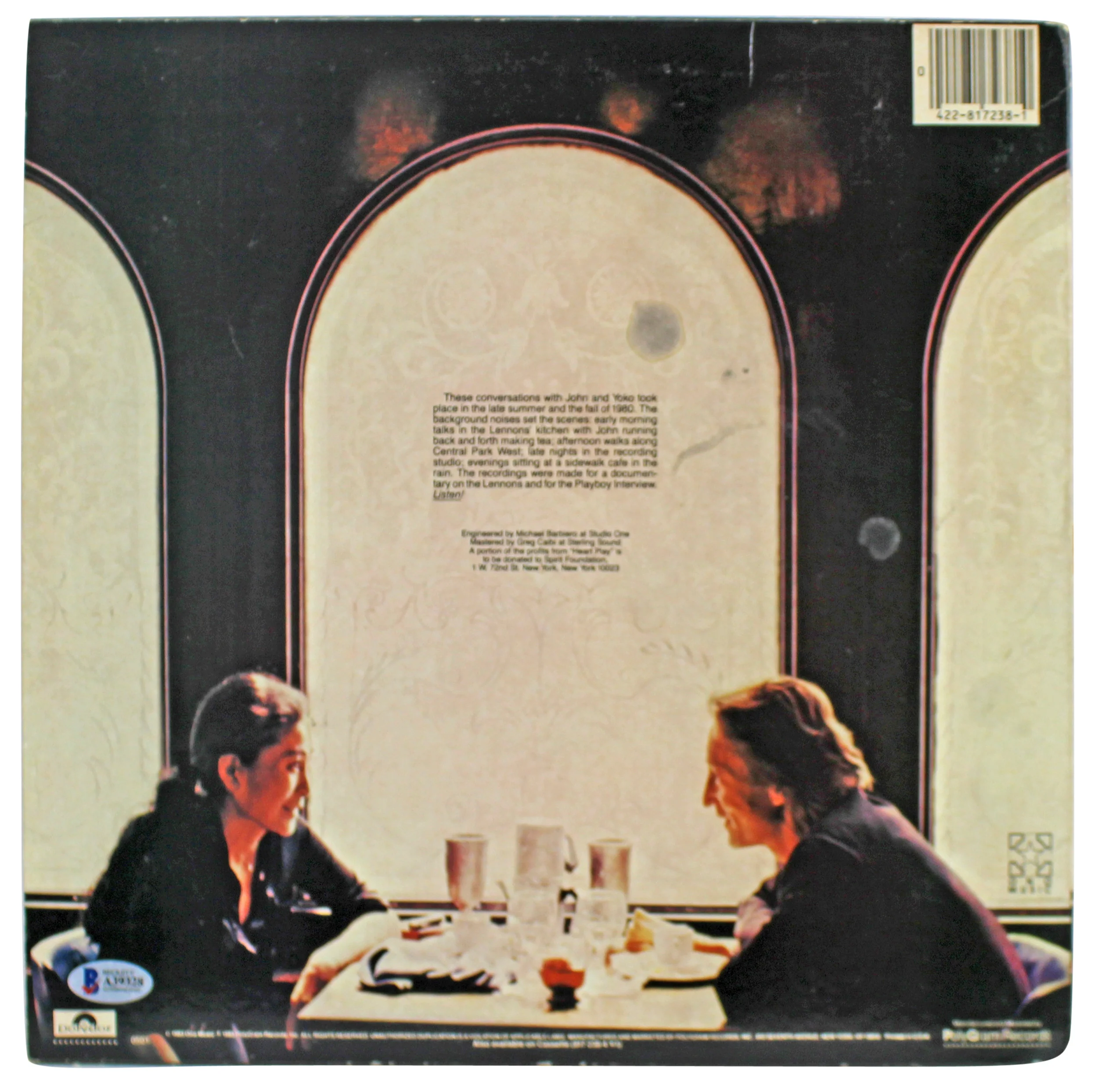 Yoko Ono "To Phil, Peace & Love" Signed Heart Play Album Cover BAS #A39328 - Image 4