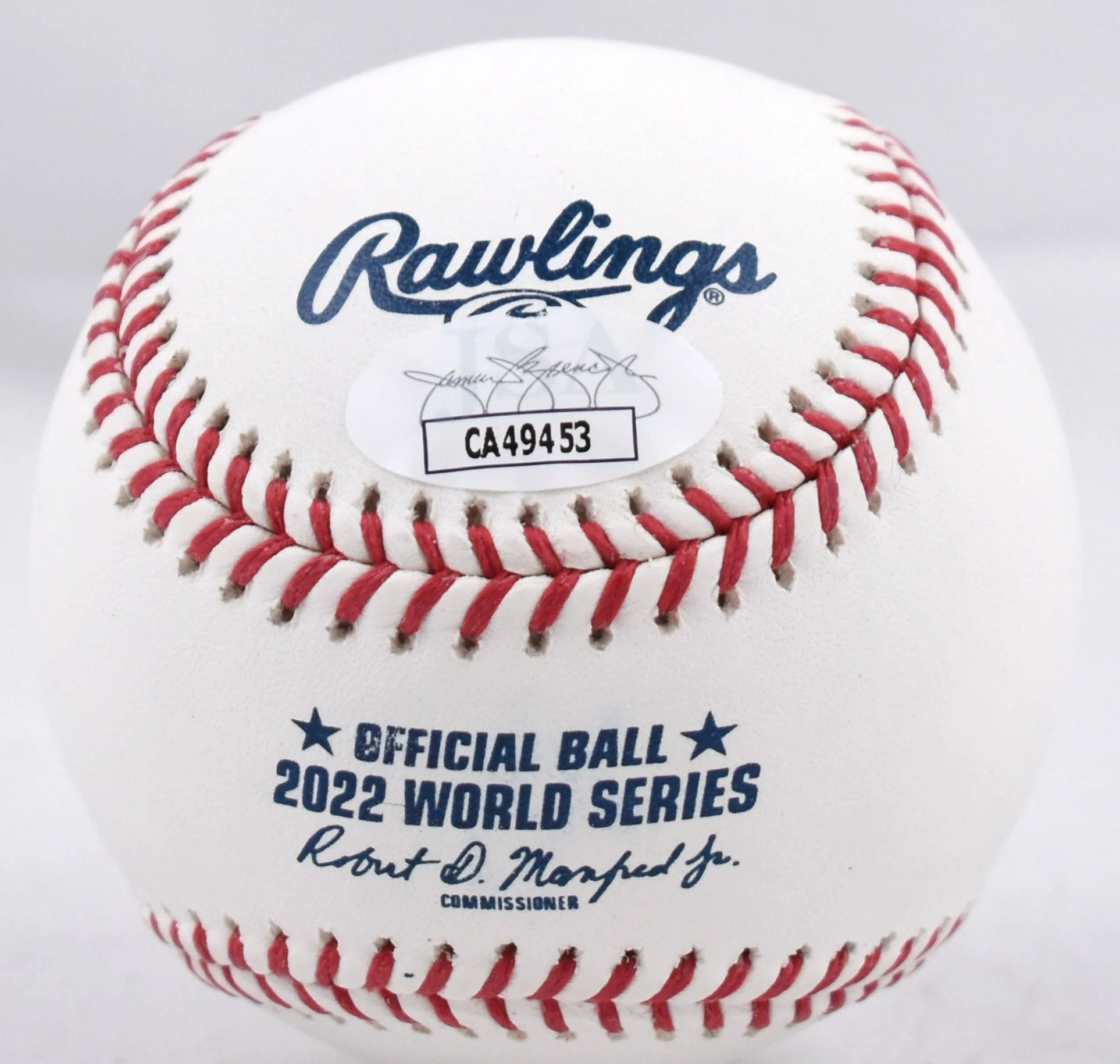 Yordan Alvarez Autographed Rawlings World Series OML Baseball - JSA *Blue - Image 3