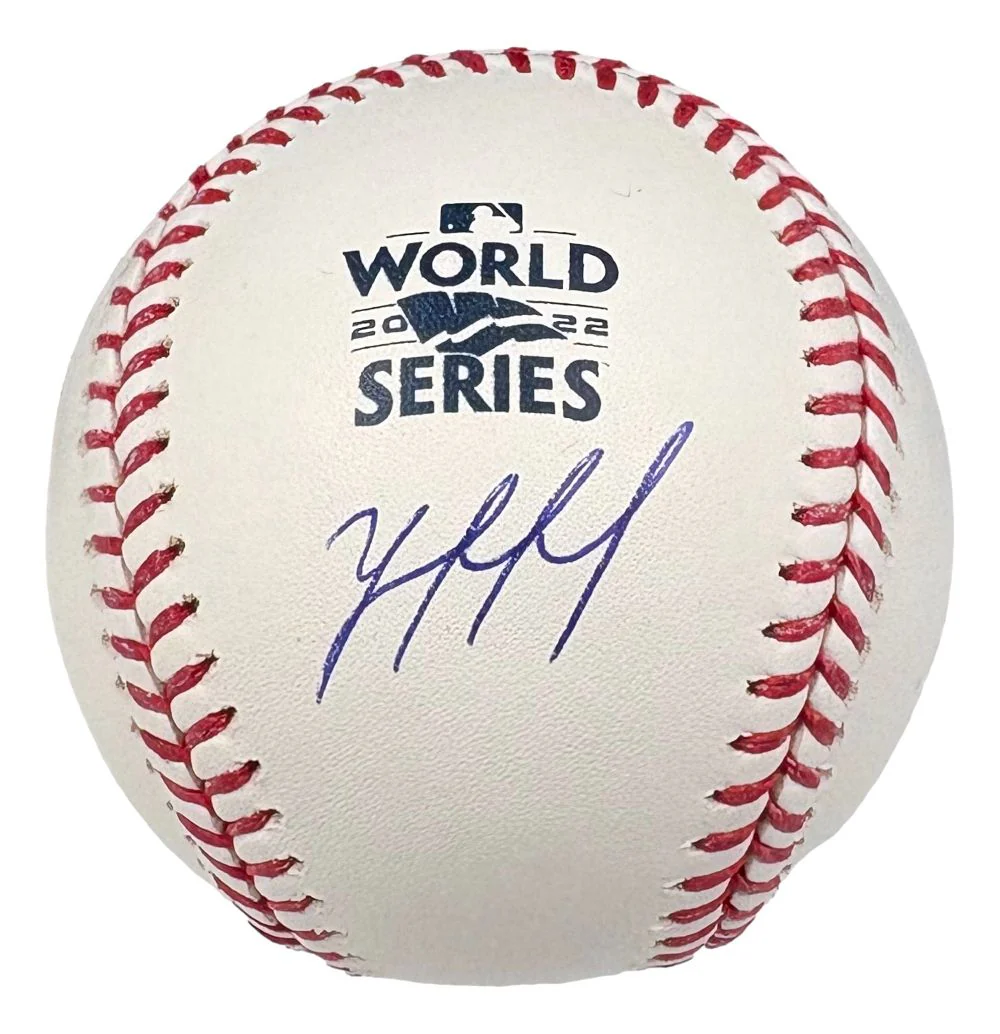 Yordan Alvarez Houston Astros Signed 2022 World Series Baseball BAS