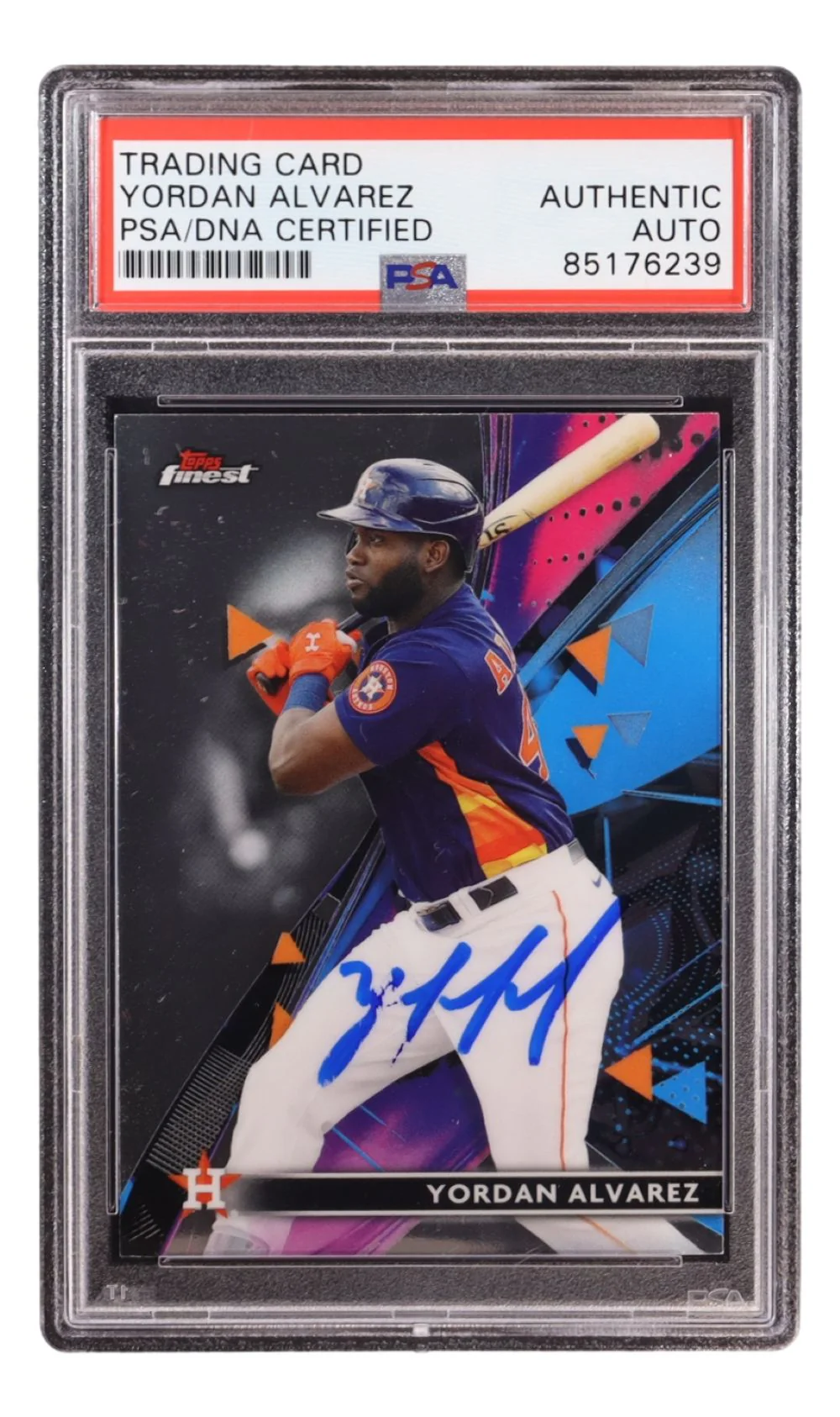 Yordan Alvarez Signed 2021 Topps #95 Astros Trading Card PSA/DNA