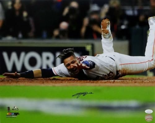 Yuli Gurriel Autographed Houston Astros 16X20 PF Sliding - JSA W Auth *Black - Image 6