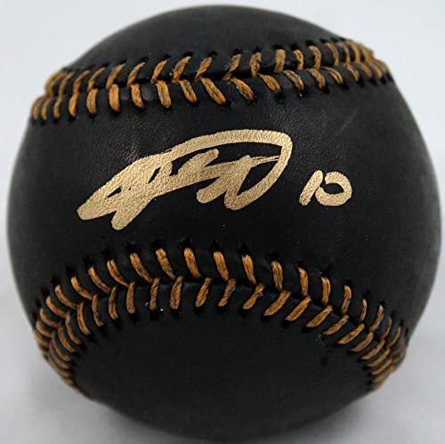 Yuli Gurriel Autographed Rawlings Black OML Baseball-JSA W *Gold - Image 4