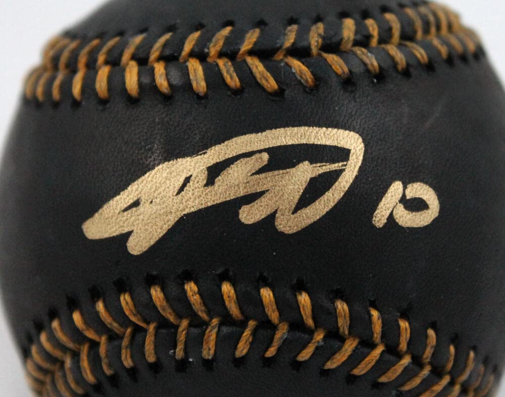 Yuli Gurriel Autographed Rawlings Black OML Baseball-JSA W *Gold - Image 6