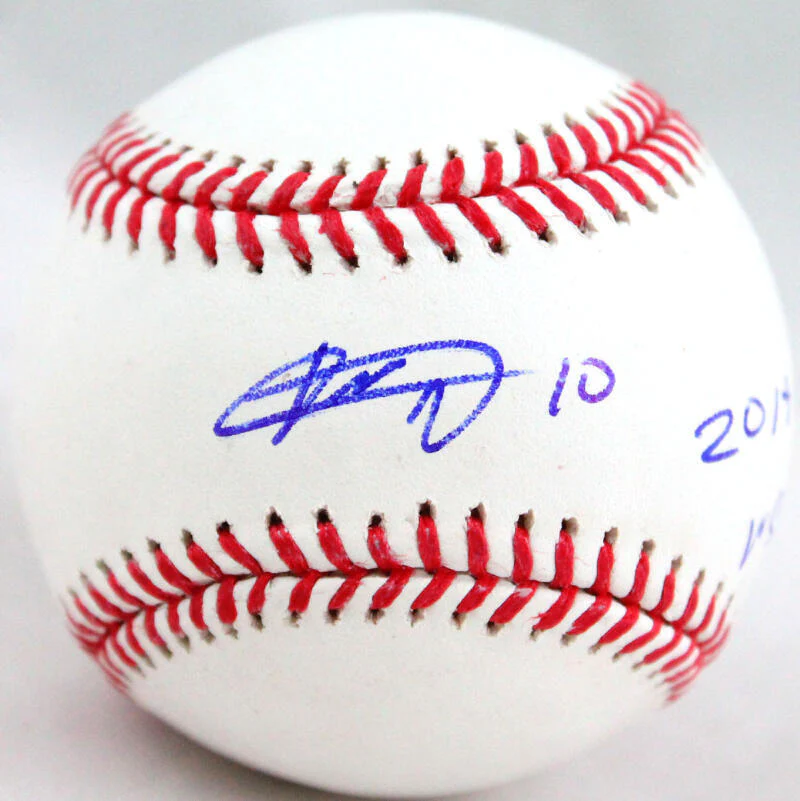 Yuli Gurriel Autographed Rawlings OML Baseball w/Insc. - JSA W Auth *Blue - Image 2