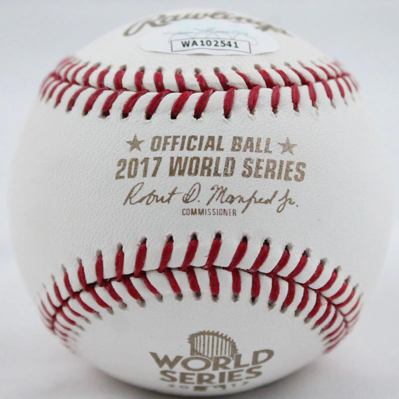 Yuli Gurriel Autographed Rawlings WS OML Baseball w/17 WS Champs-JSA W *Blue - Image 3