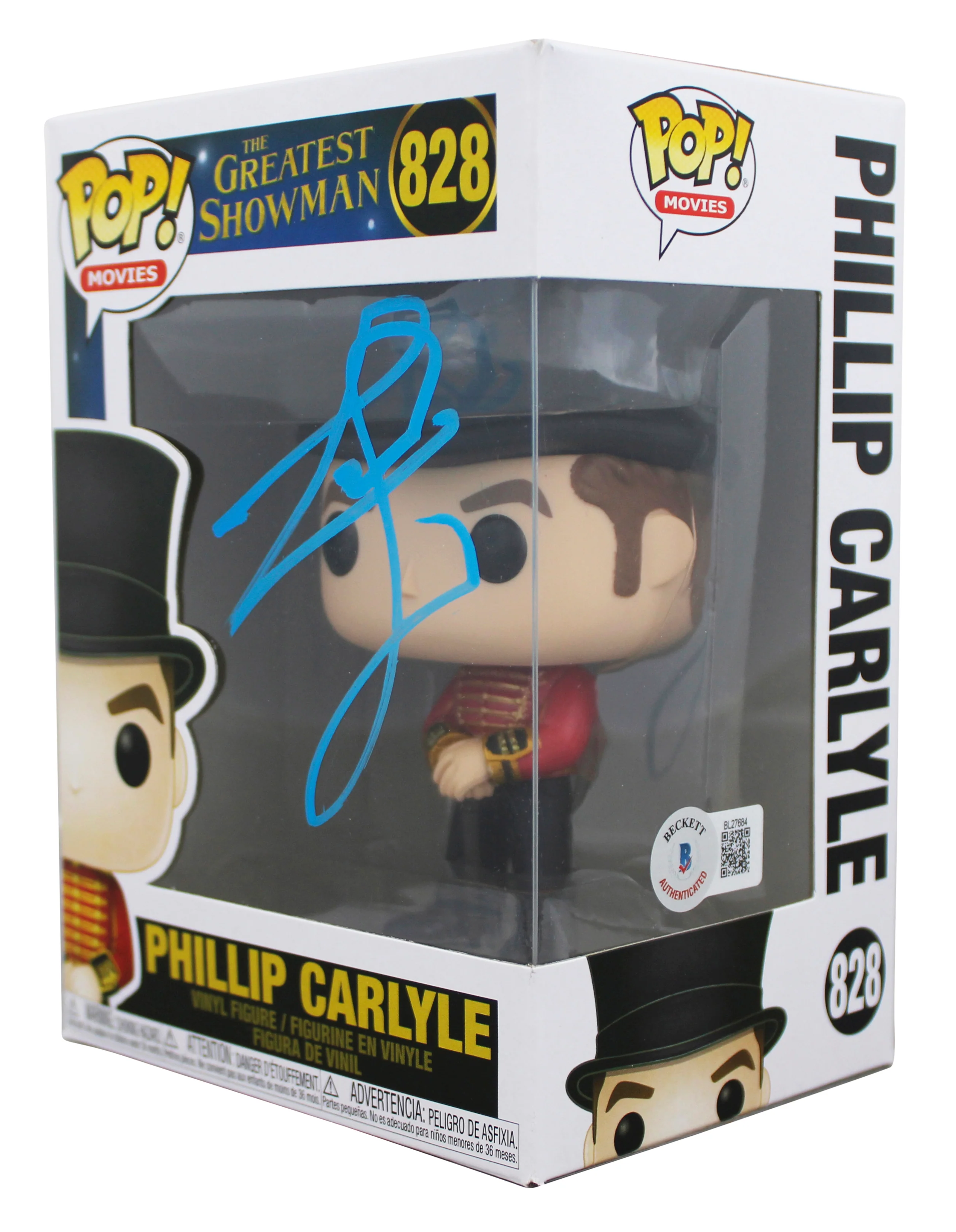 Zac Efron The Greatest Showman Signed #828 Funko Pop Vinyl Figure BAS #BL274684 - Image 3