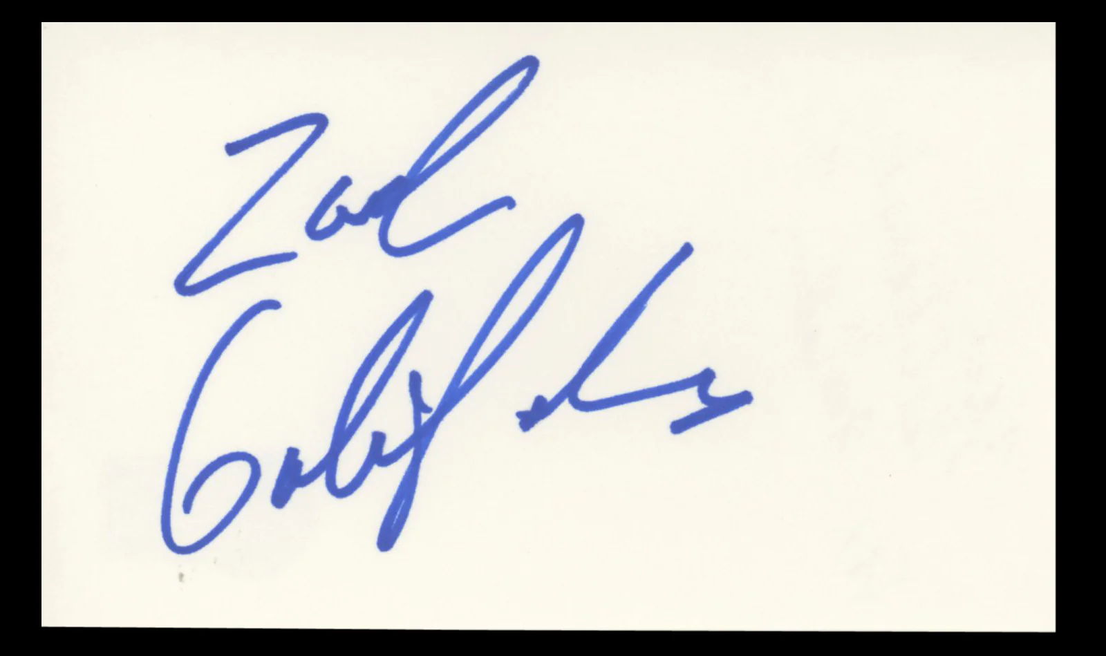 Zach Galifianakis The Hangover Authentic Signed 3x5 Index Card BAS #BT01212 - Image 2
