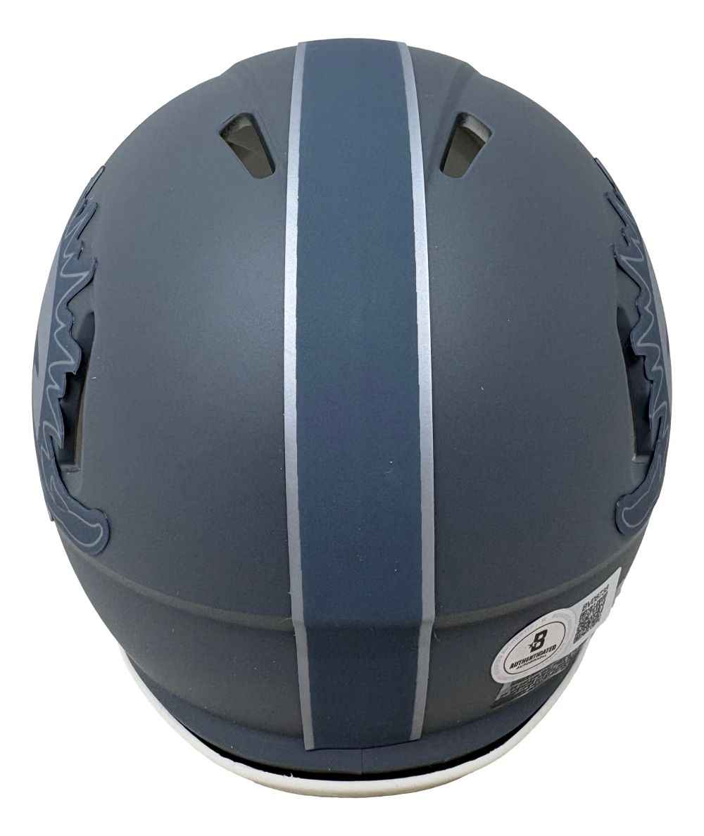 Zach Thomas Signed Miami Dolphins Slate Mini Speed Helmet BAS - Image 2