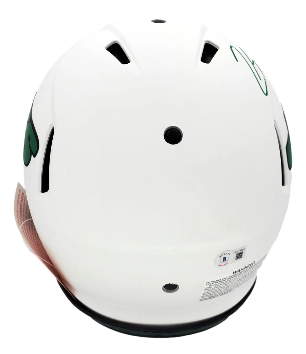Zach Wilson Signed New York Jets FS Lunar Eclipse Authentic Speed Helmet BAS - Image 4