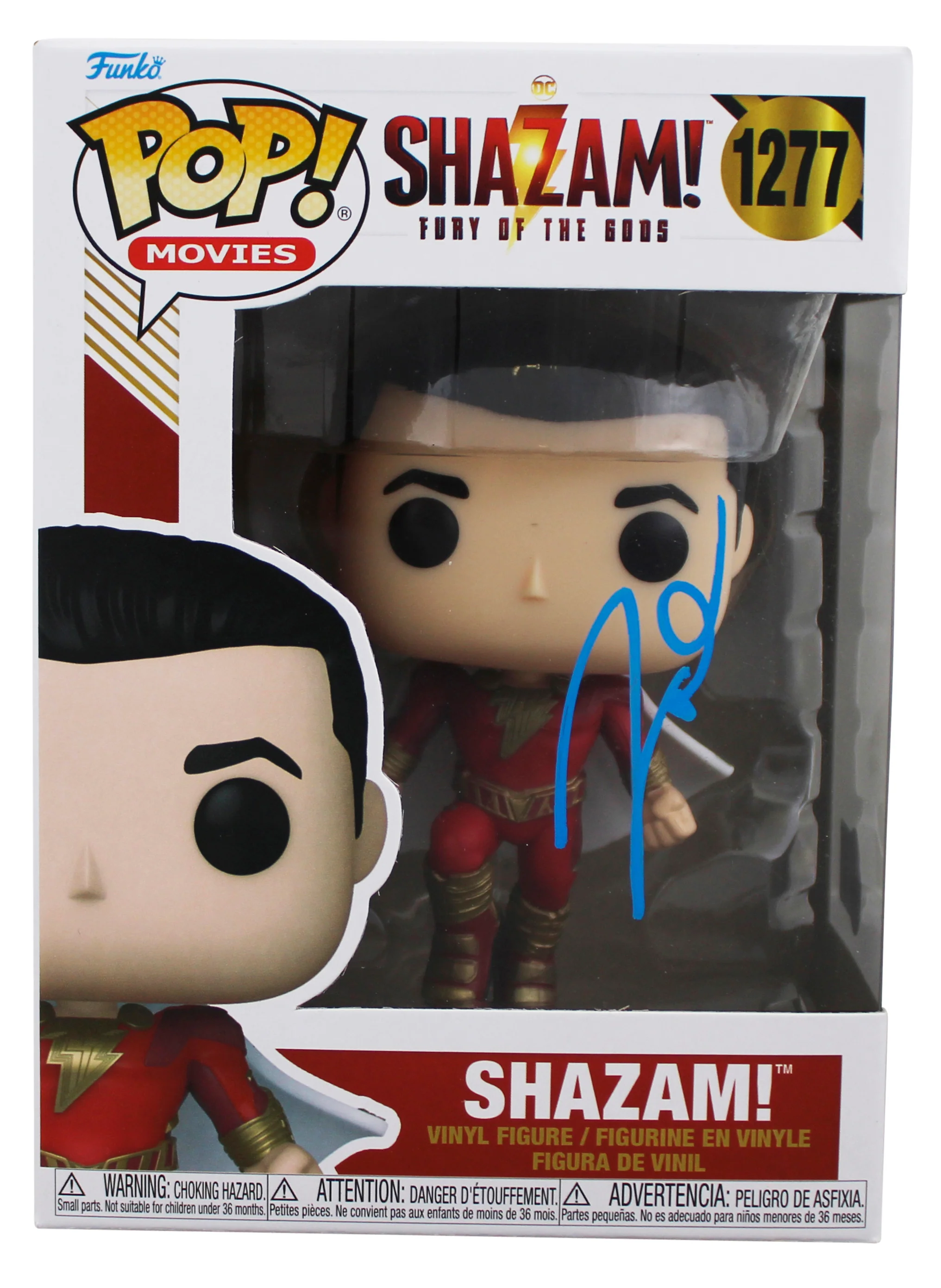 Zachary Levi Authentic Signed Shazam! #1277 Funko Pop Vinyl Figure BAS #BQ57800 - Image 2