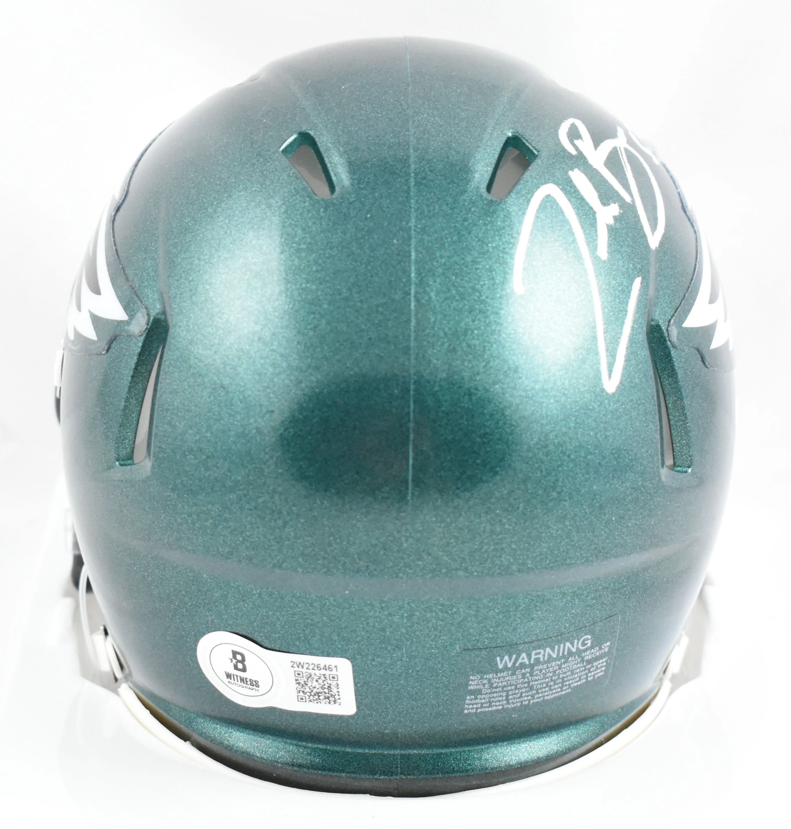 Zack Baun Autographed Eagles Speed Mini Helmet - Beckett W Hologram *Blemished - Image 3