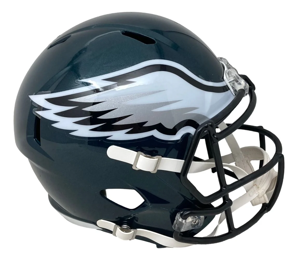 Zack Baun Signed Philadelphia Eagles FS Super Bowl 59 Speed Replica Helmet BAS - Image 3