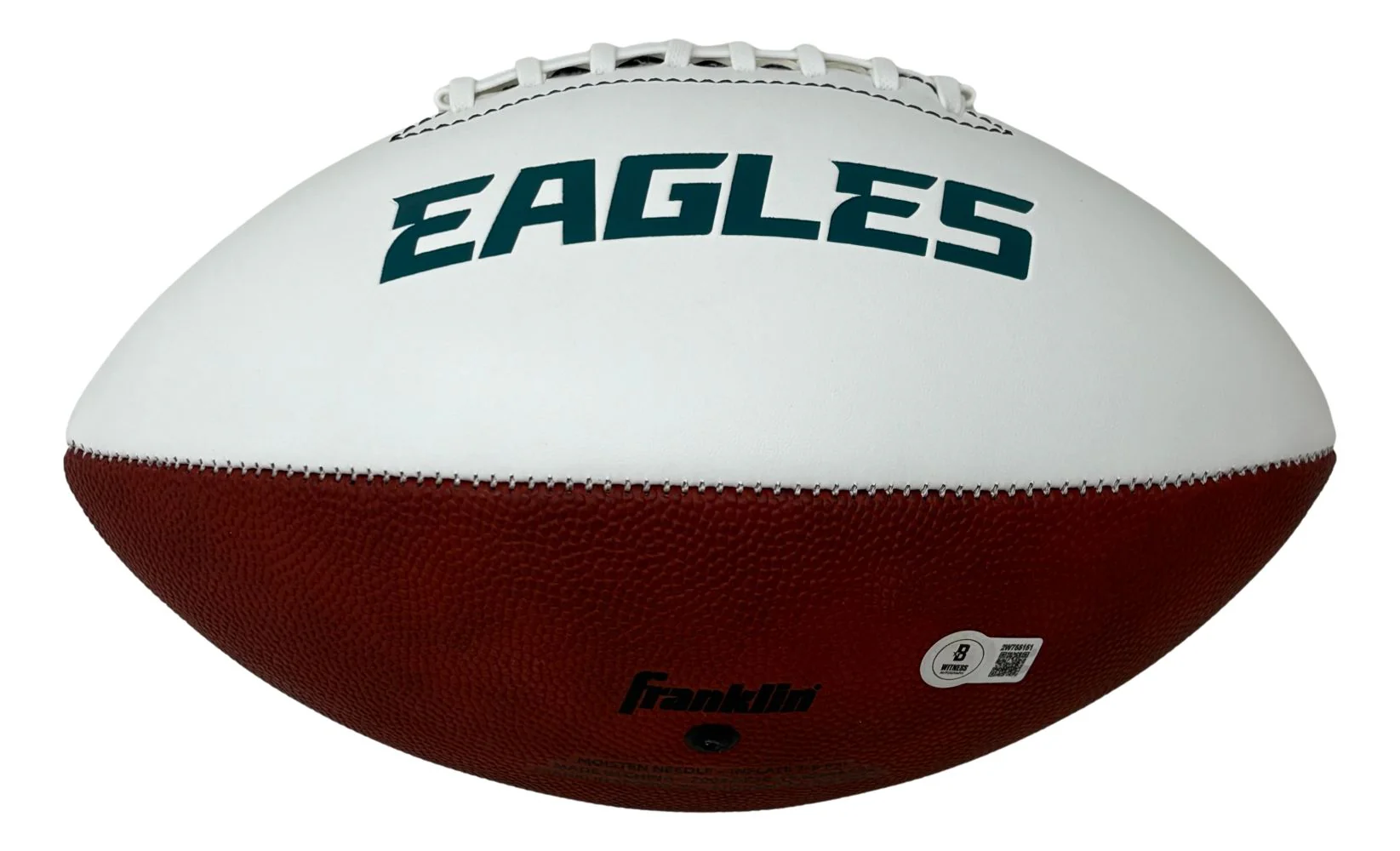 Zack Baun Signed Philadelphia Eagles Logo Football BAS w/ Case - Image 3