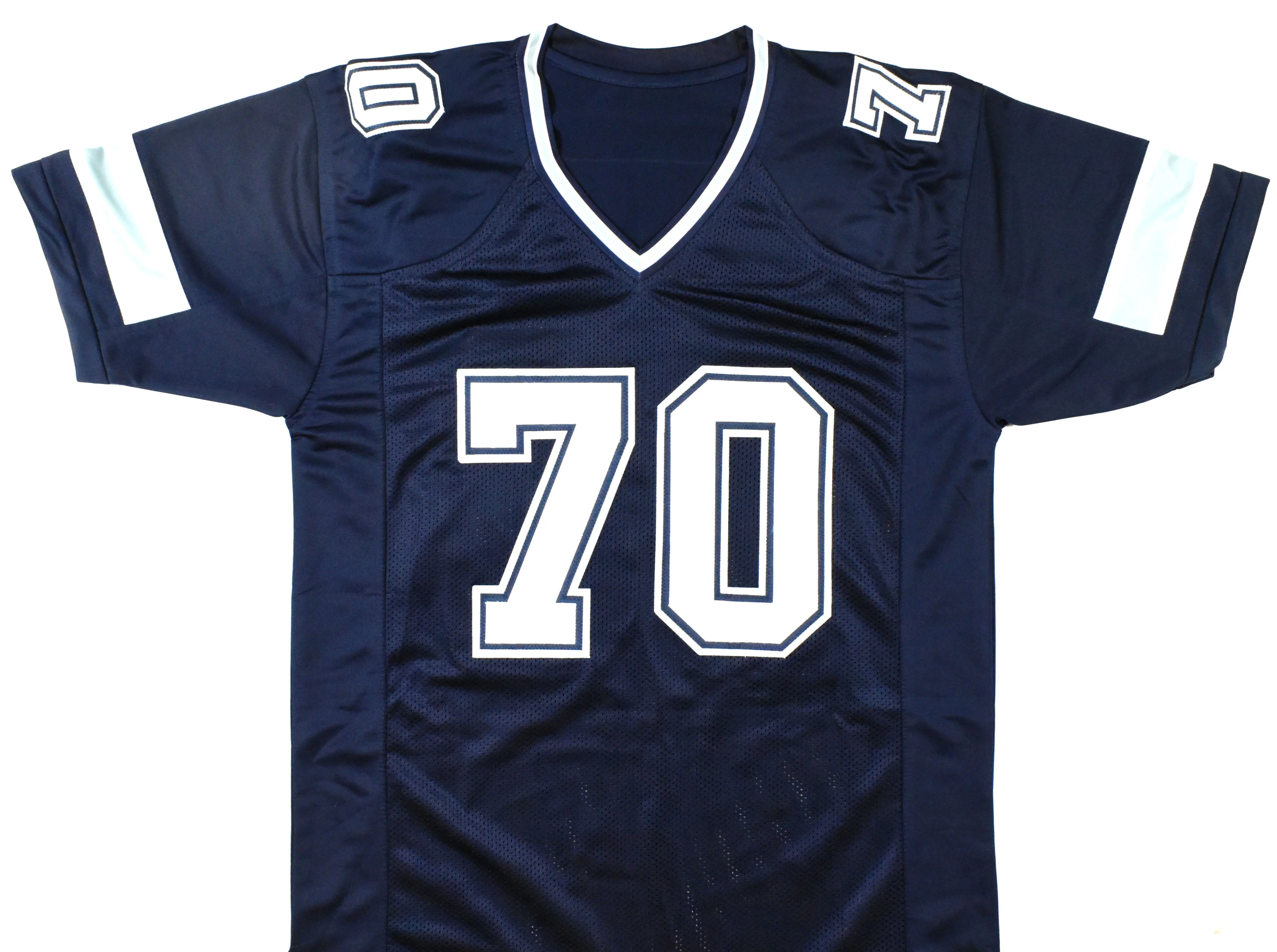 Zack Martin Autographed Blue Pro Style Jersey - Beckett W Hologram *Black - Image 3