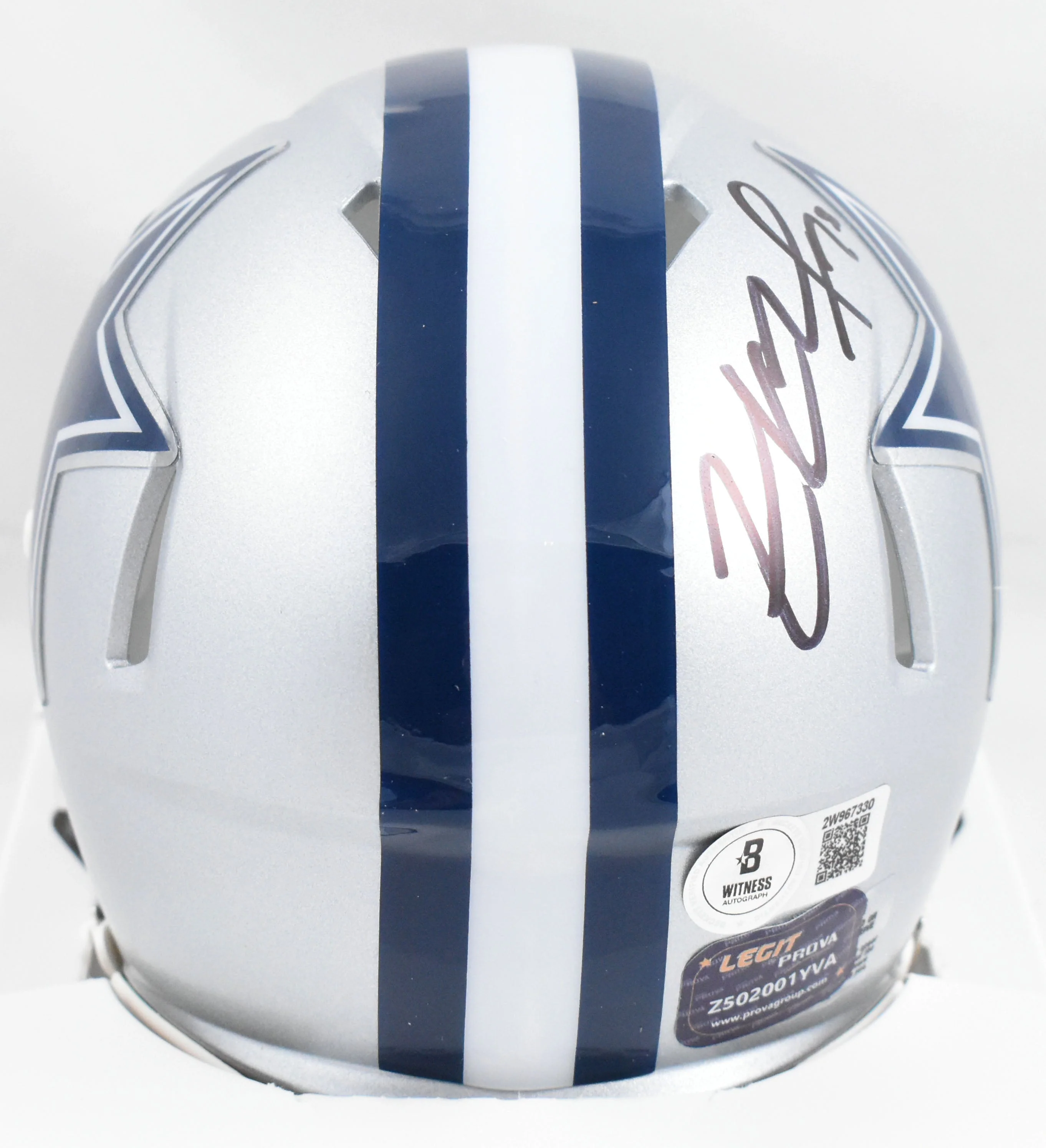 Zack Martin Autographed Dallas Cowboys Speed Mini Helmet - Beckett W Hologram - Image 3