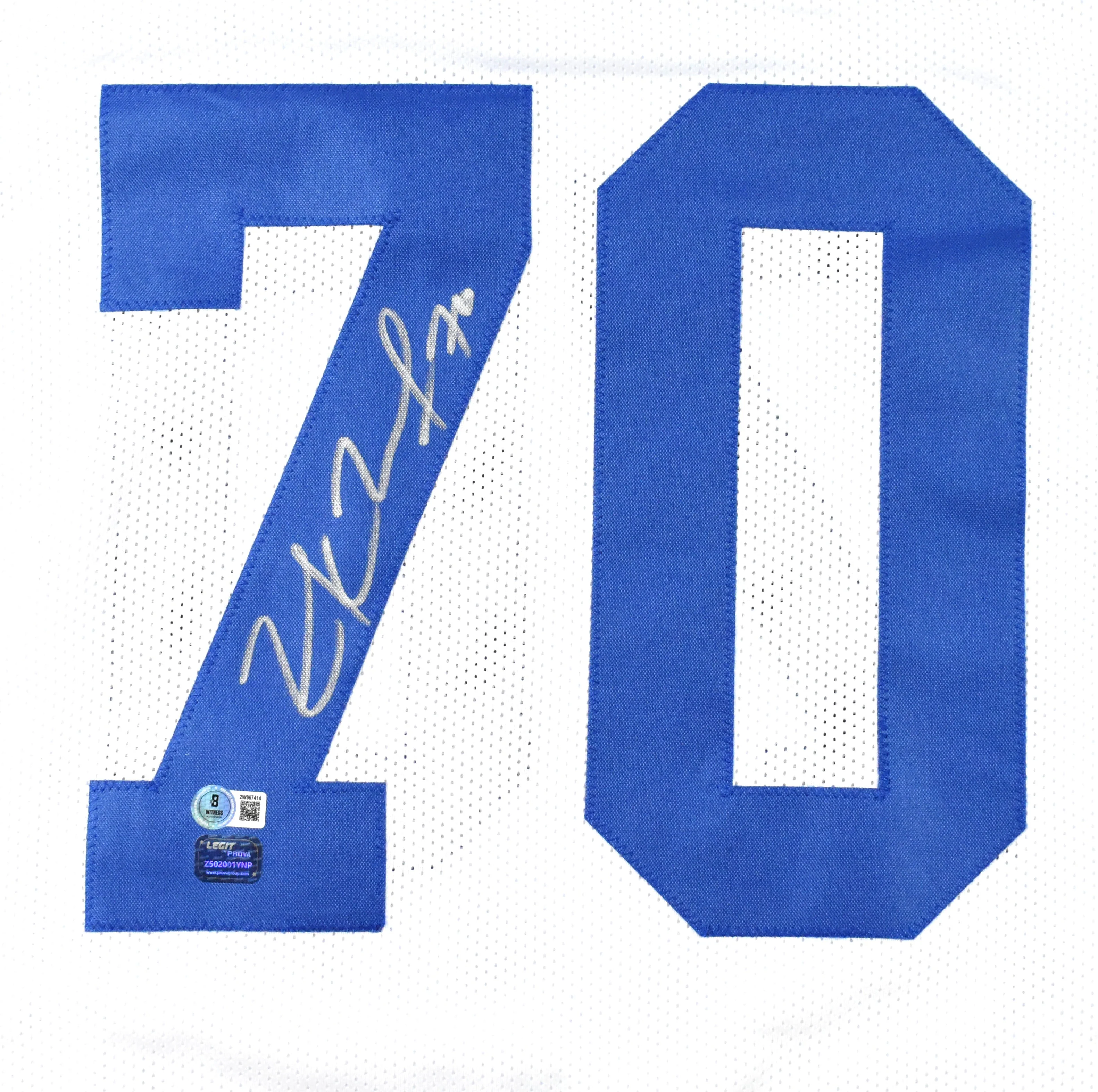 Zack Martin Autographed White Pro Style Jersey - Beckett W Hologram *Silver - Image 2
