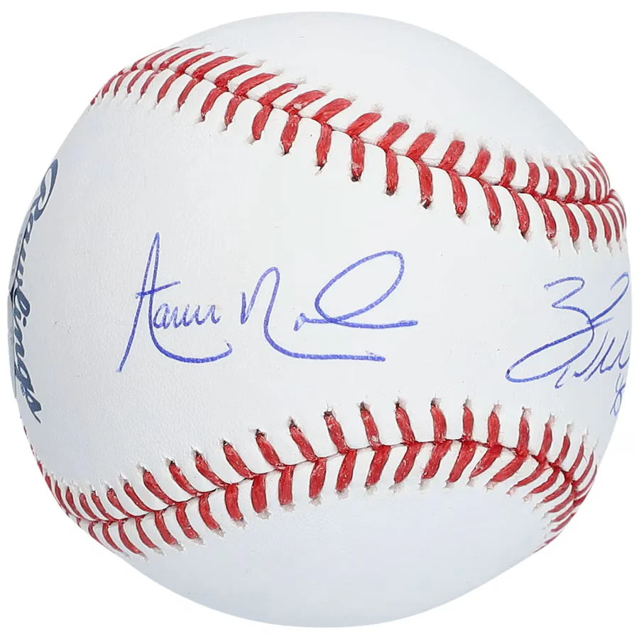 Zack Wheeler Aaron Nola Phillies Dual Signed Official MLB Baseball Fanatics - Image 2