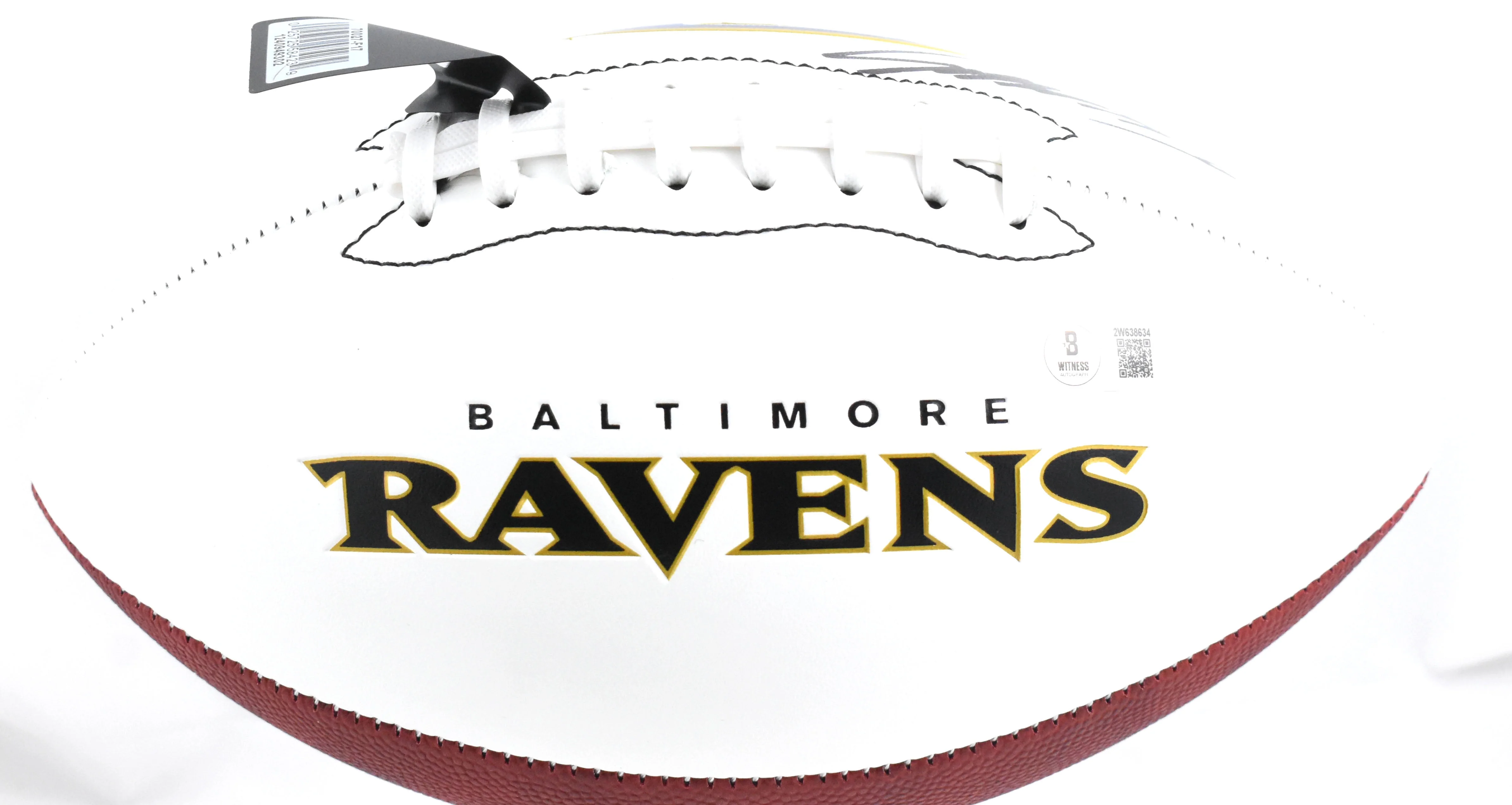 Zay Flowers Autographed Baltimore Ravens Logo Football - Beckett W Hologram - Image 3