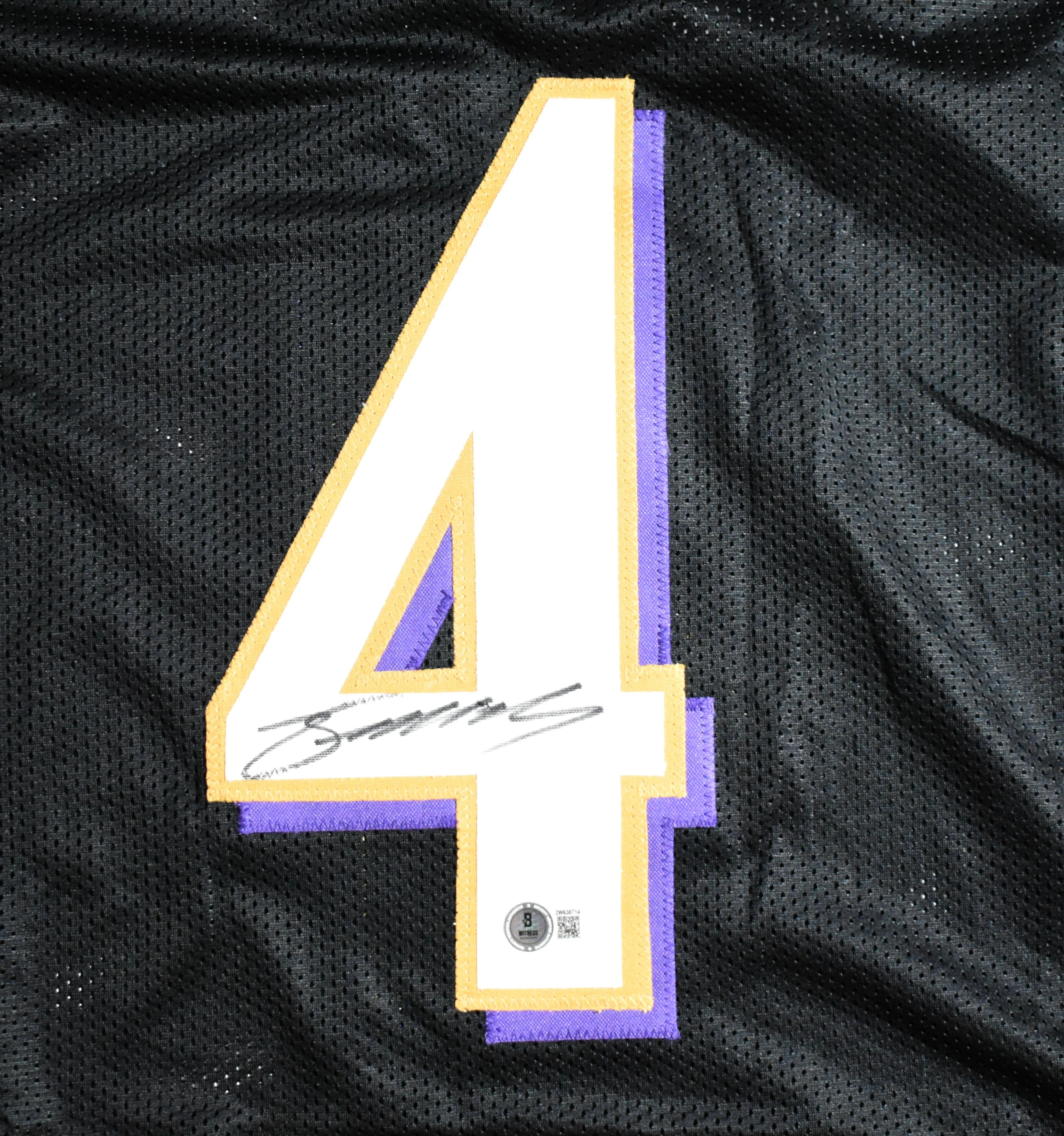 Zay Flowers Autographed Black Pro Style Jersey - Beckett W Hologram *Black - Image 3