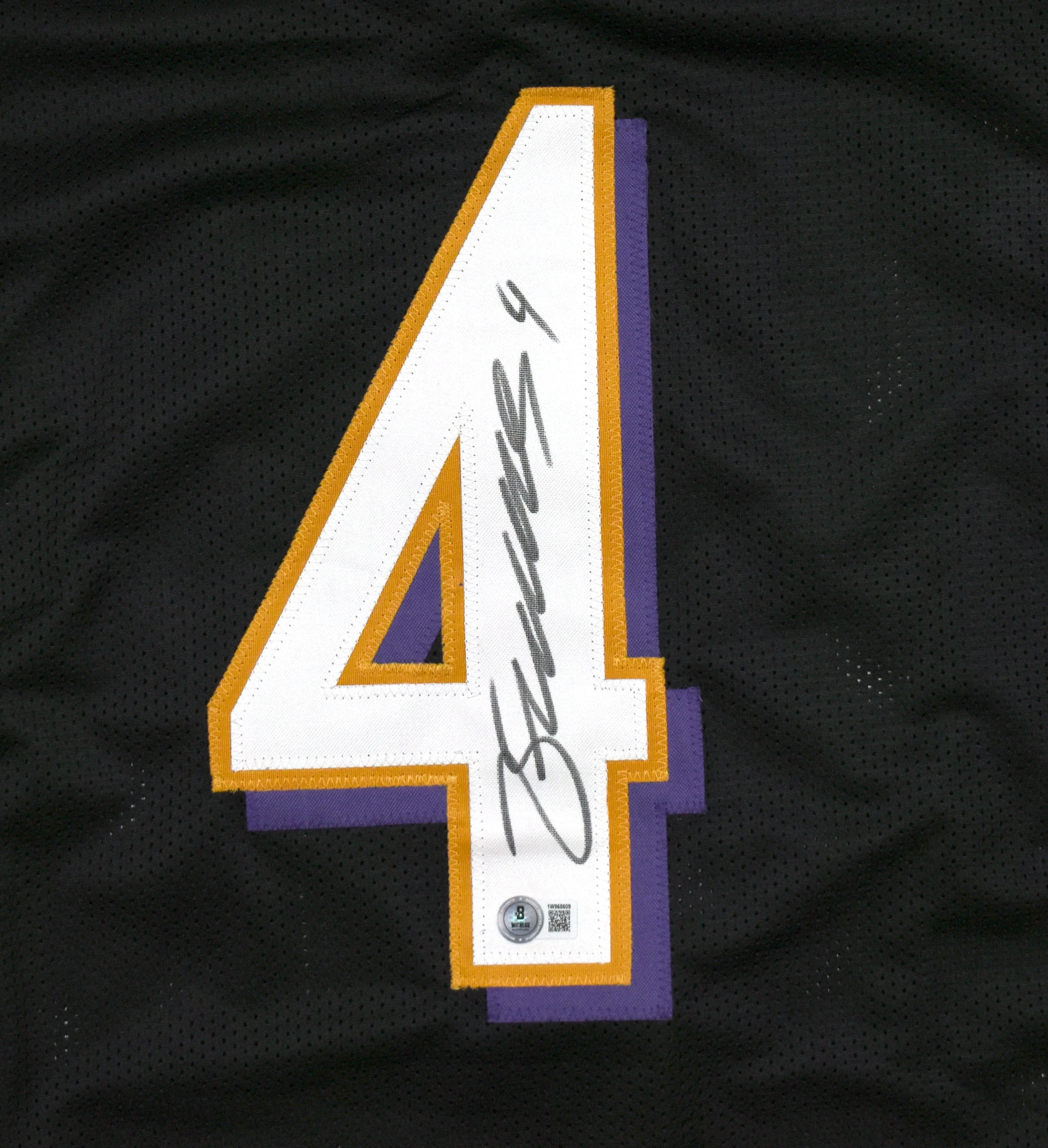Zay Flowers Autographed Black Pro Style Jersey - Beckett W Hologram *Black - Image 2
