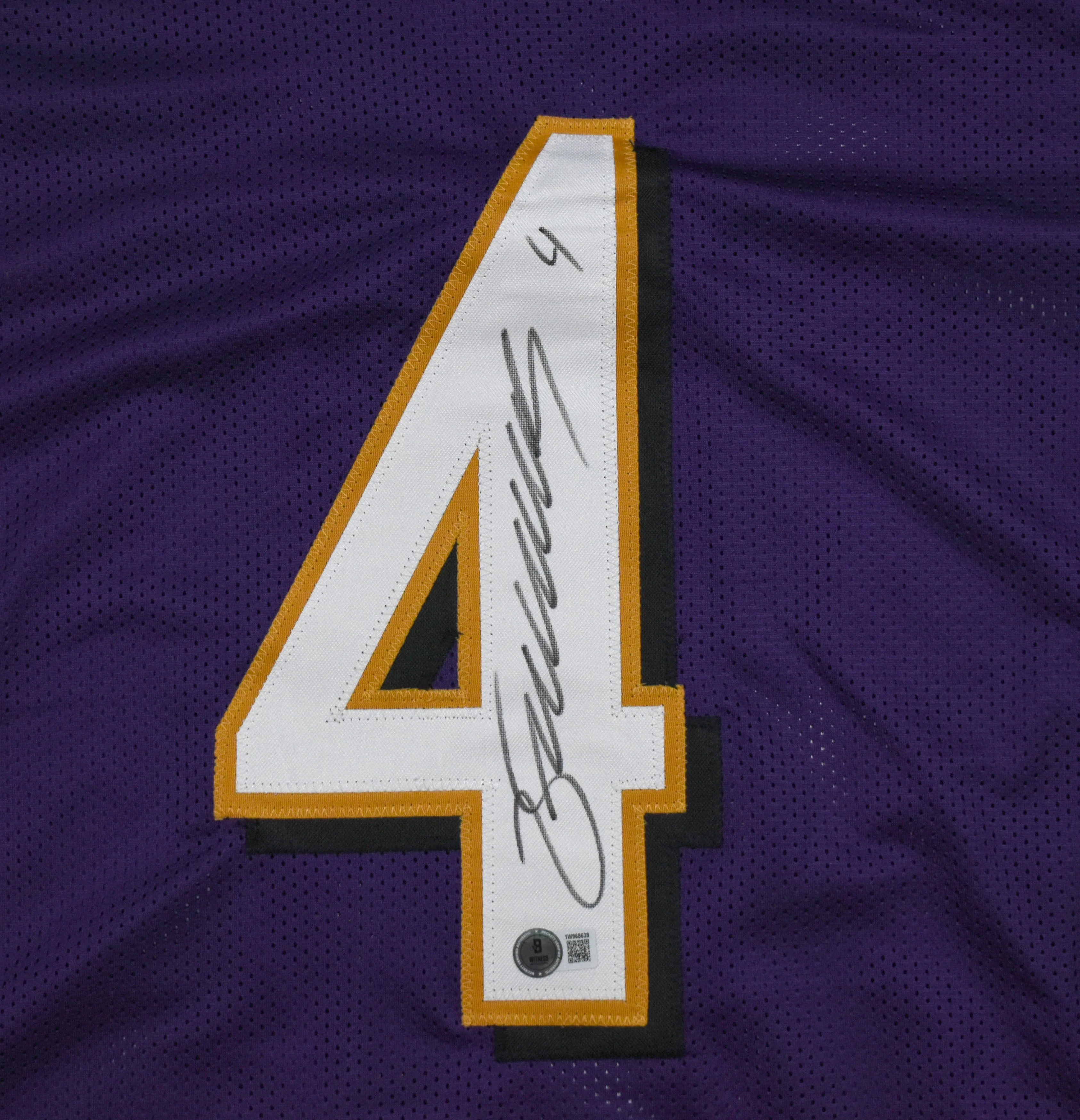 Zay Flowers Autographed Purple Pro Style Jersey - Beckett W Hologram *Black - Image 2