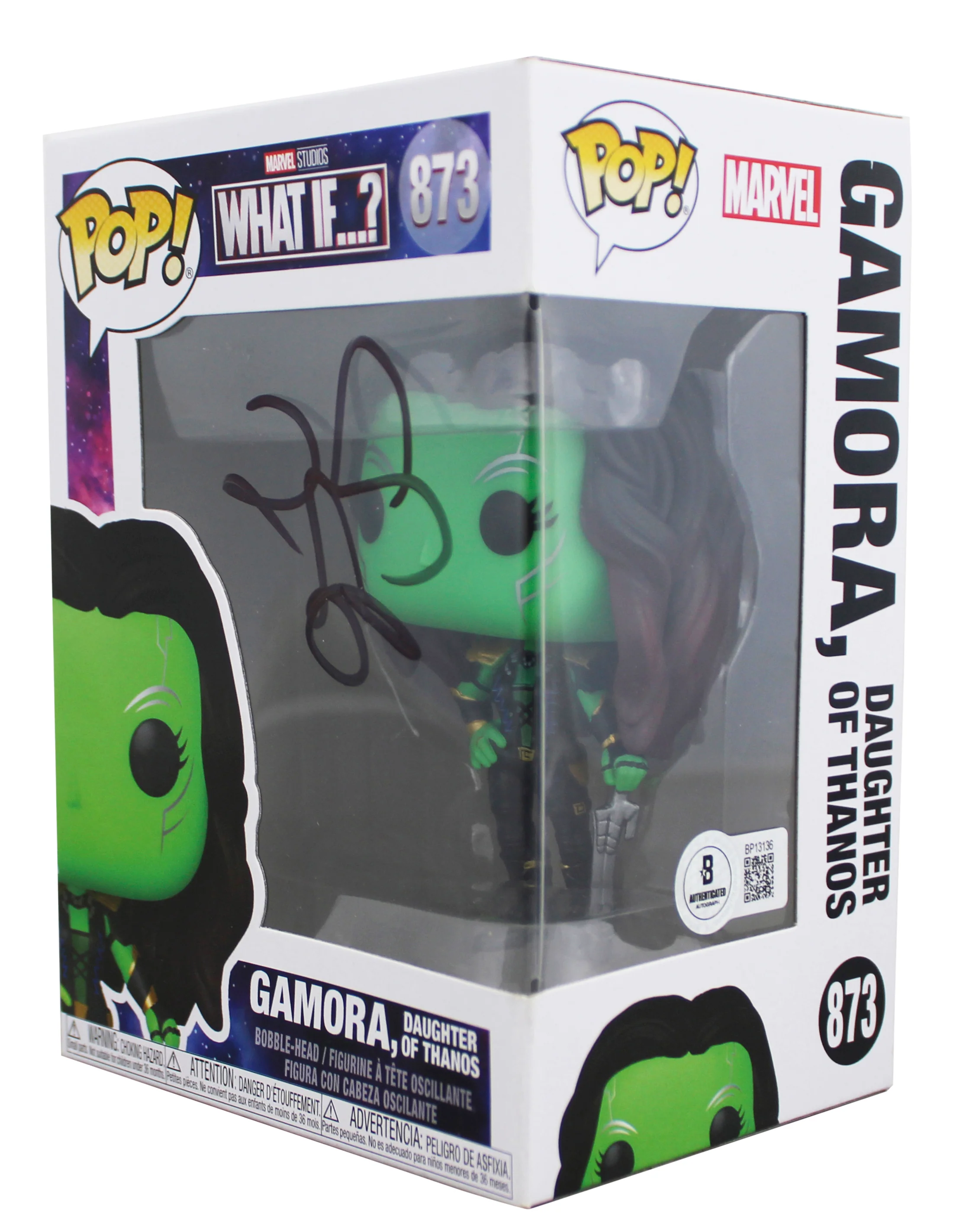 Zoe Saldana Guardians of the Galaxy Signed #873 Funko Pop Figure BAS #BP13136 - Image 3